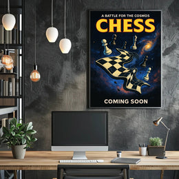 A Battle for the Cosmos Chess Poster Wall Art PosterGoat