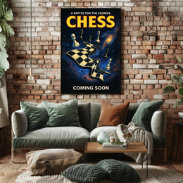 A Battle for the Cosmos Chess Poster Wall Art PosterGoat