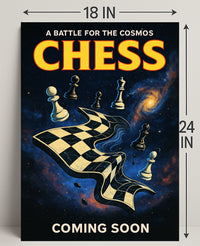 A Battle for the Cosmos Chess Poster Wall Art PosterGoat