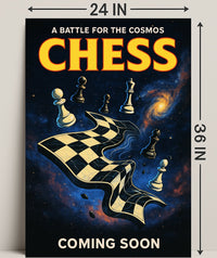 A Battle for the Cosmos Chess Poster Wall Art PosterGoat