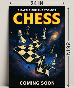 A Battle for the Cosmos Chess Poster Wall Art PosterGoat