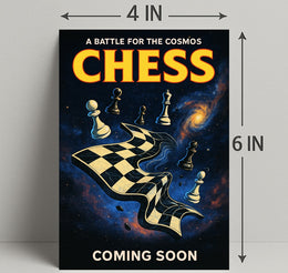 A Battle for the Cosmos Chess Poster Wall Art PosterGoat