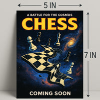 A Battle for the Cosmos Chess Poster Wall Art PosterGoat