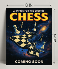 A Battle for the Cosmos Chess Poster Wall Art PosterGoat
