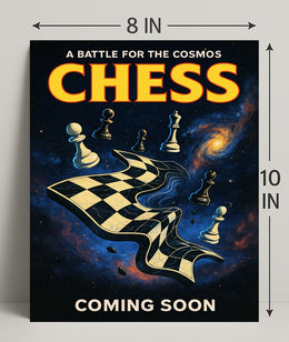 A Battle for the Cosmos Chess Poster Wall Art PosterGoat