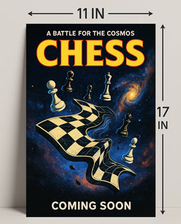 A Battle for the Cosmos Chess Poster Wall Art PosterGoat