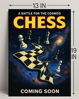 A Battle for the Cosmos Chess Poster Wall Art PosterGoat