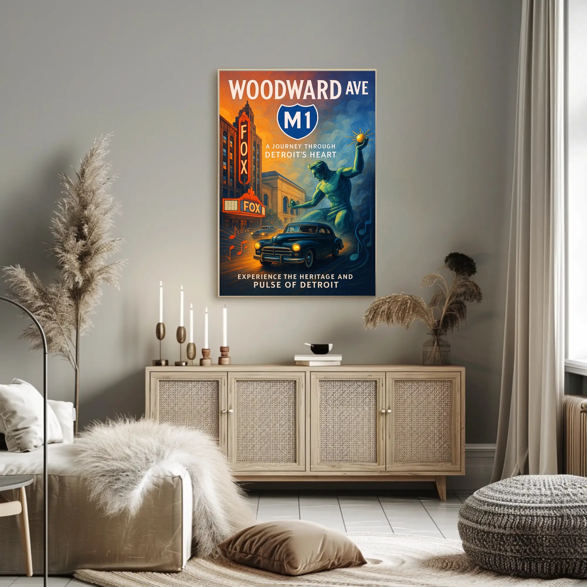 A Journey Through Detroit's Heart Poster Wall Art PosterGoat