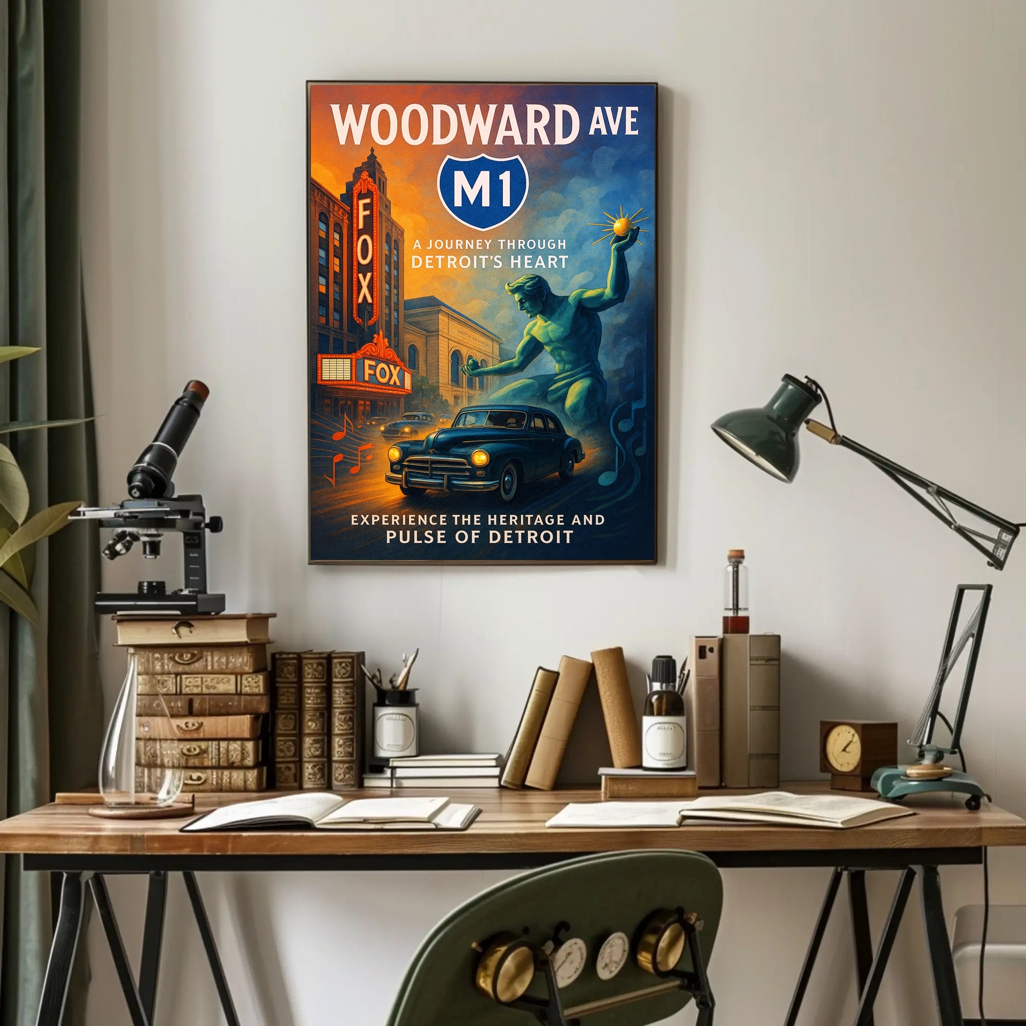 A Journey Through Detroit's Heart Poster Wall Art PosterGoat