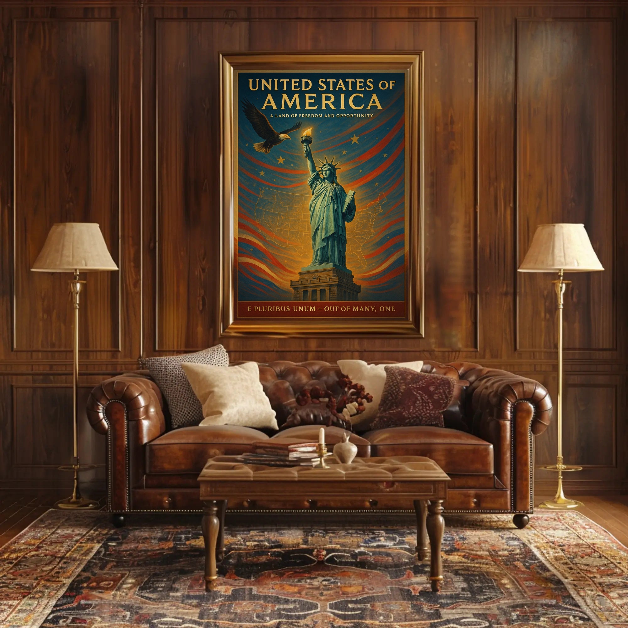 A Land Of Freedom And Opportunity Poster PosterGoat