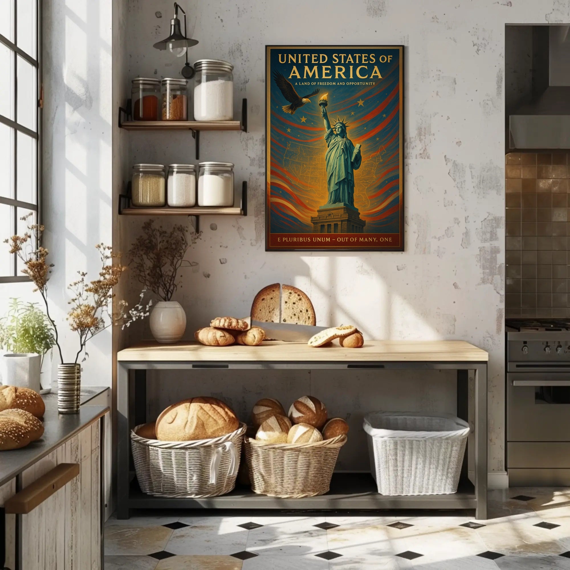 A Land Of Freedom And Opportunity Poster PosterGoat