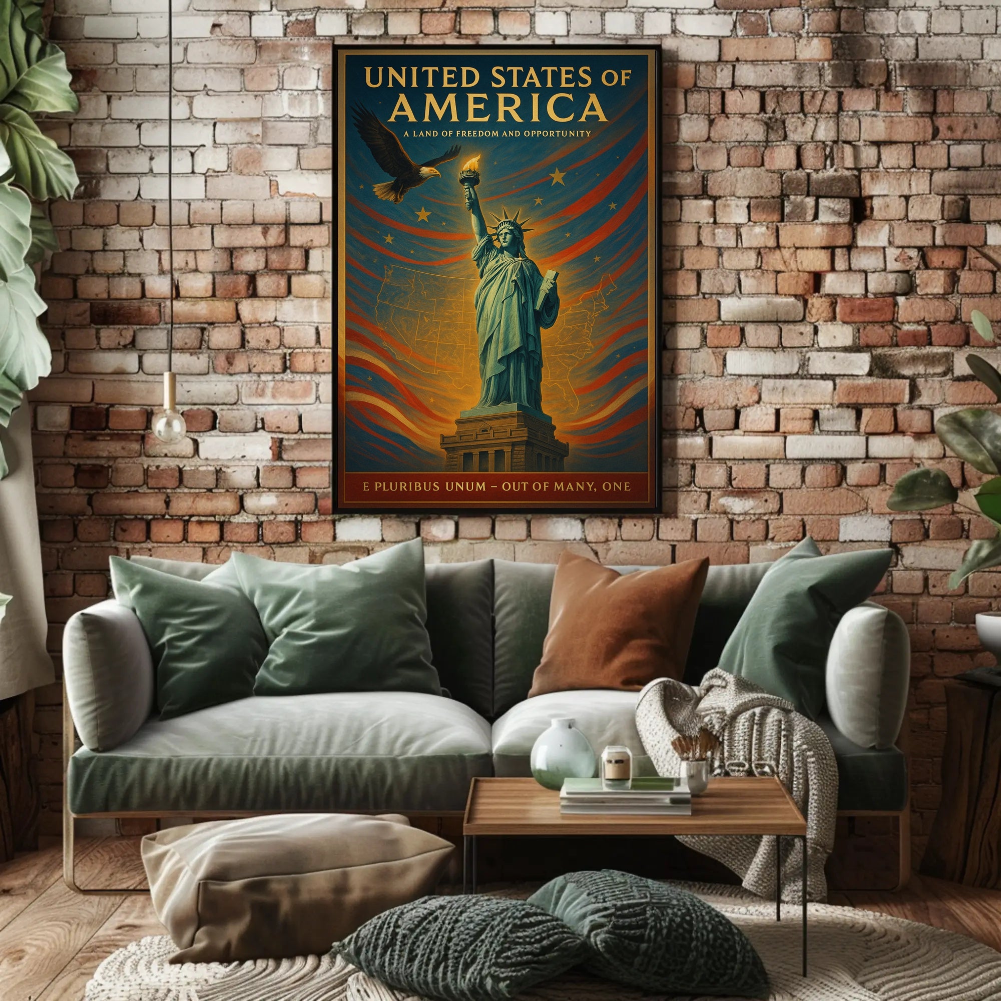 A Land Of Freedom And Opportunity Poster PosterGoat