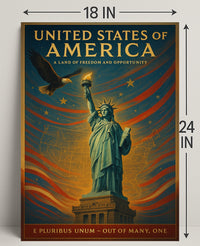 A Land Of Freedom And Opportunity Poster PosterGoat