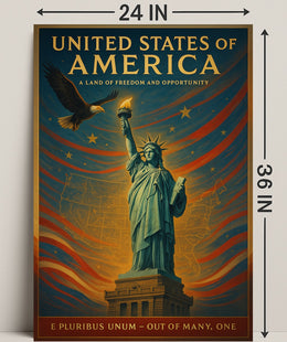 A Land Of Freedom And Opportunity Poster PosterGoat