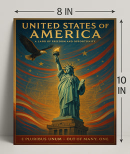 A Land Of Freedom And Opportunity Poster PosterGoat