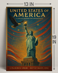 A Land Of Freedom And Opportunity Poster PosterGoat