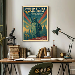 A Land of Dreams and Opportunity Poster PosterGoat