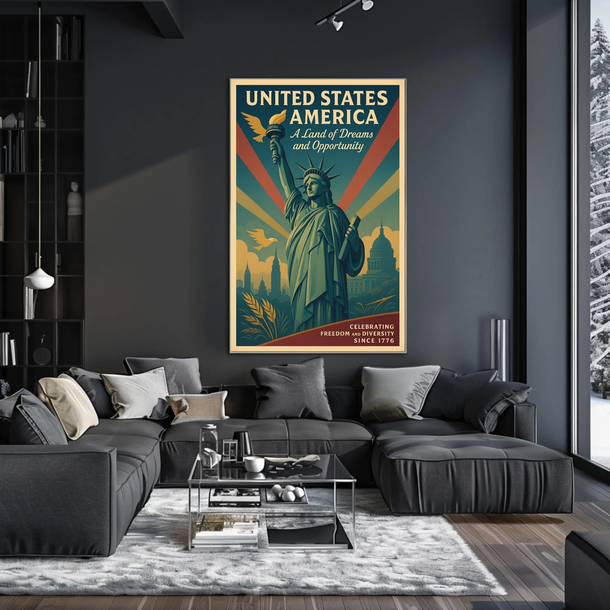 A Land of Dreams and Opportunity Poster PosterGoat