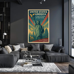 A Land of Dreams and Opportunity Poster PosterGoat