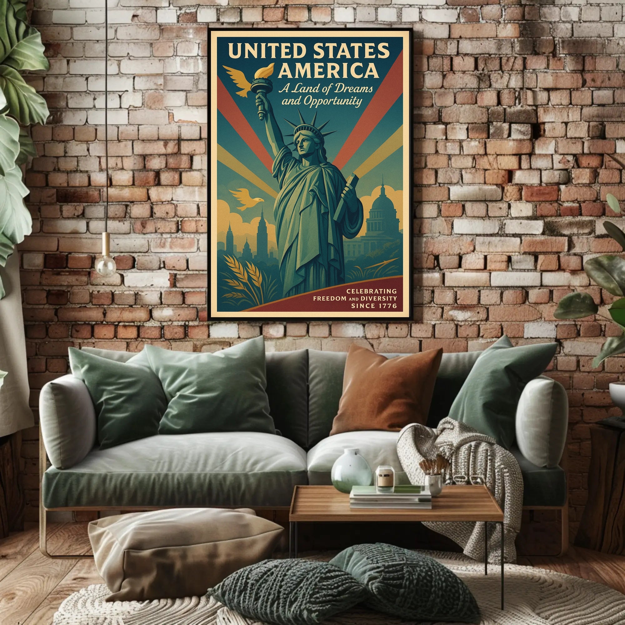 A Land of Dreams and Opportunity Poster PosterGoat