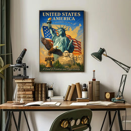 A Land of Freedom and Opportunity Poster Wall Art PosterGoat