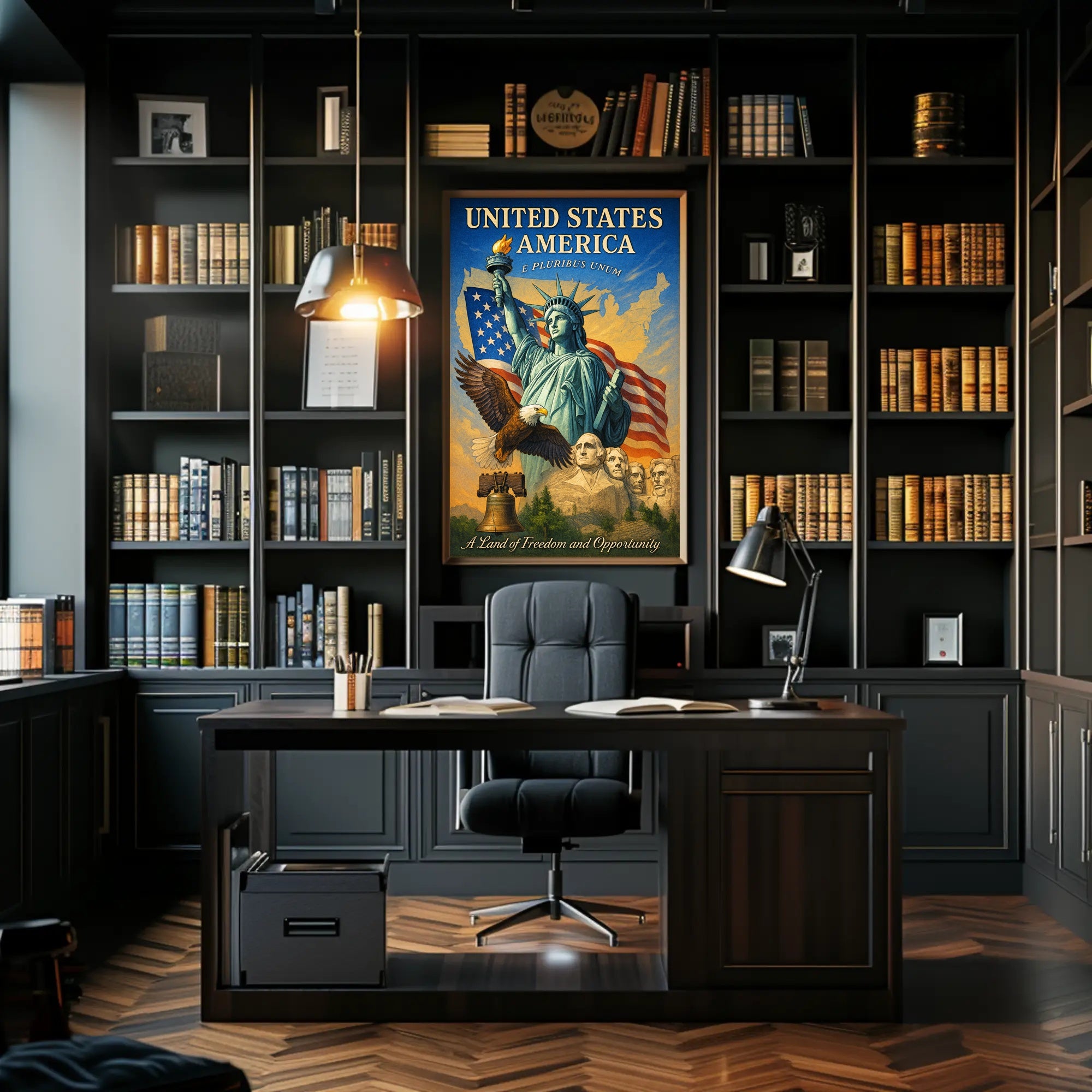 A Land of Freedom and Opportunity Poster Wall Art PosterGoat