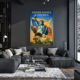 A Land of Freedom and Opportunity Poster Wall Art PosterGoat