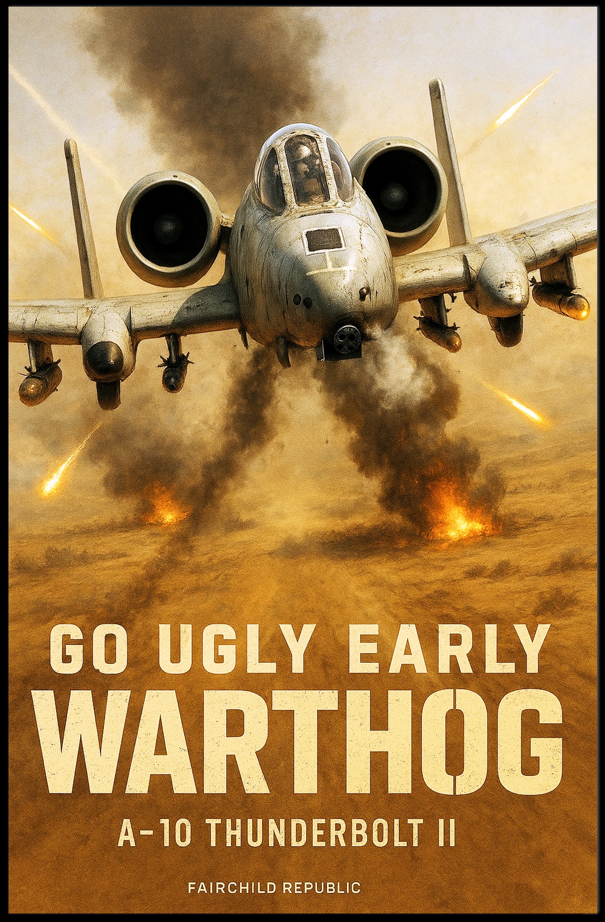 A10 Thunderbolt II Warthog Poster PosterGoat