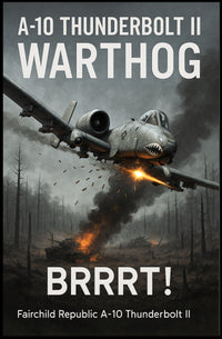 A10 Thunderbolt II Warthog Power Poster PosterGoat