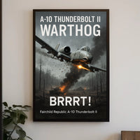 A10 Thunderbolt II Warthog Power Poster PosterGoat