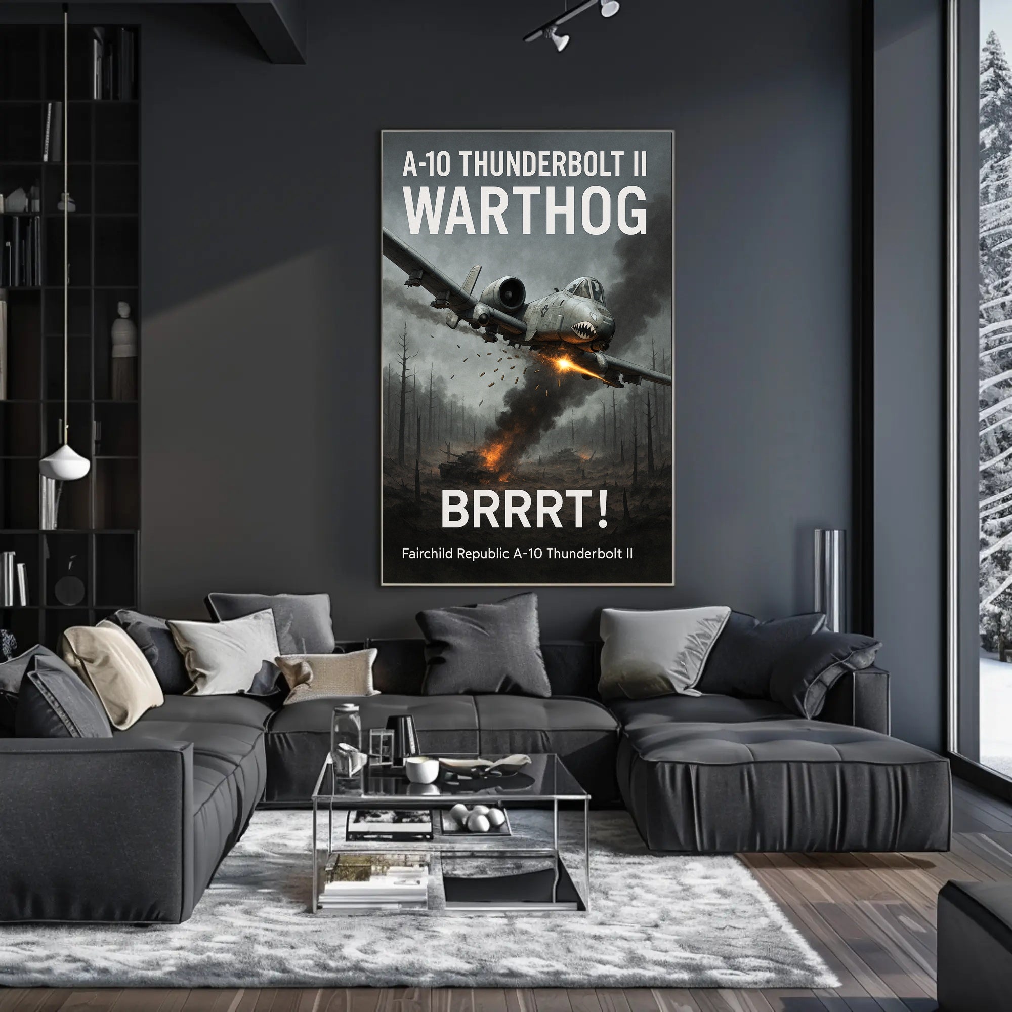 A10 Thunderbolt II Warthog Power Poster PosterGoat