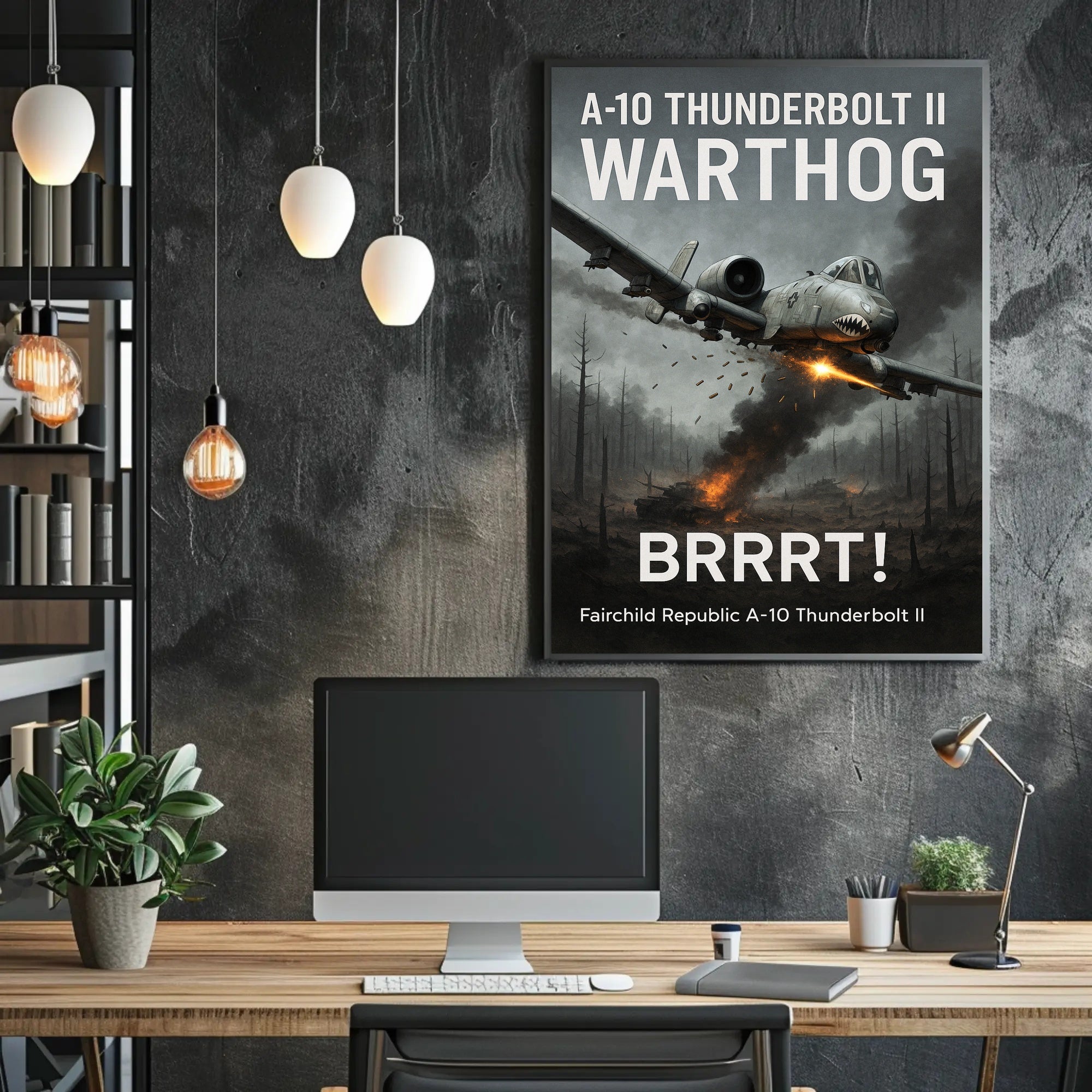 A10 Thunderbolt II Warthog Power Poster PosterGoat