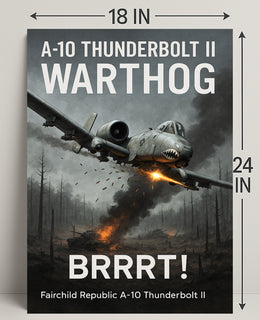 A10 Thunderbolt II Warthog Power Poster PosterGoat