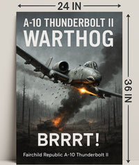 A10 Thunderbolt II Warthog Power Poster PosterGoat