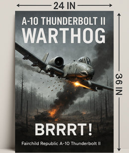 A10 Thunderbolt II Warthog Power Poster PosterGoat