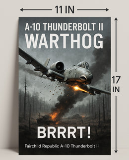 A10 Thunderbolt II Warthog Power Poster PosterGoat