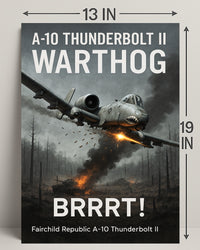 A10 Thunderbolt II Warthog Power Poster PosterGoat