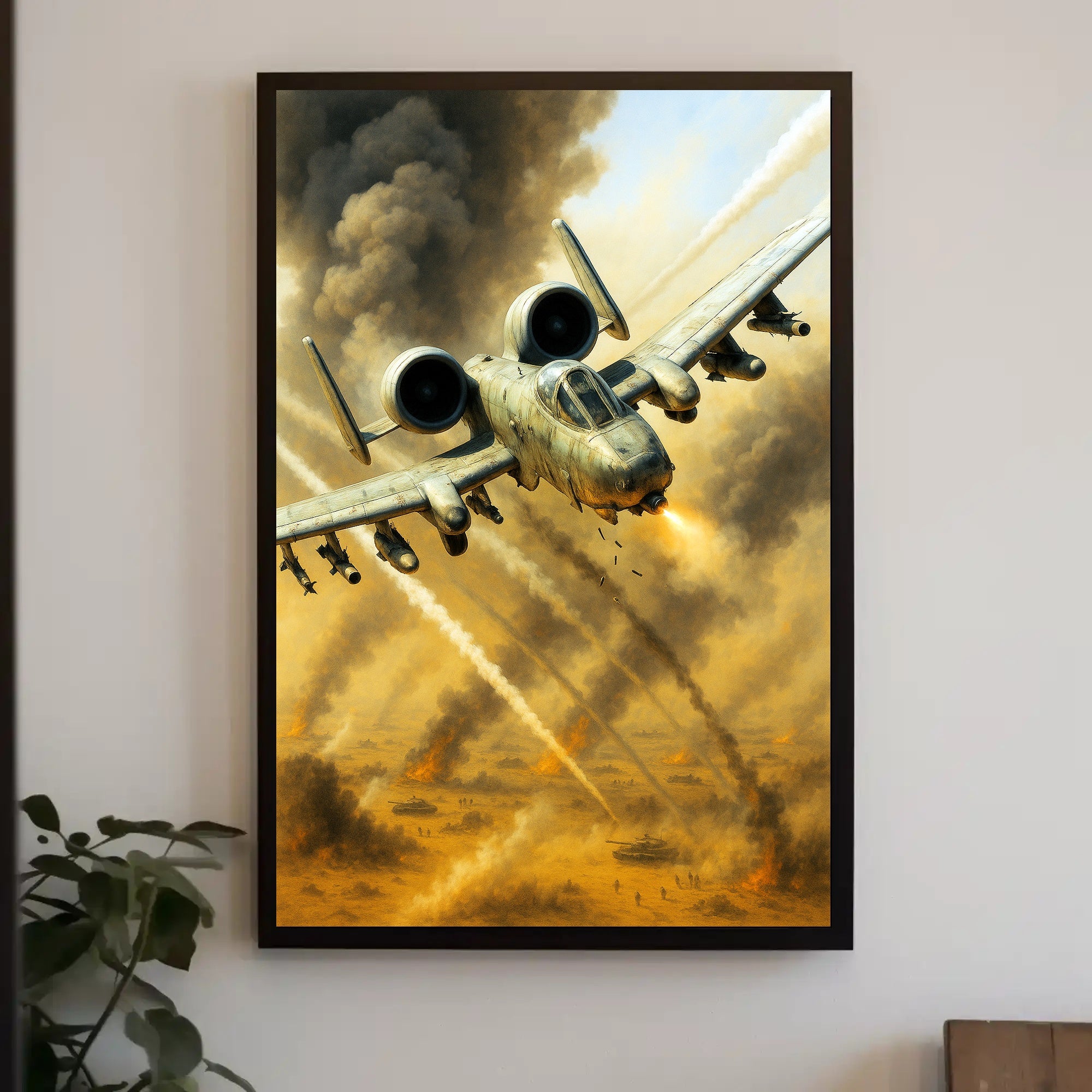 A10 Thunderbolt II in Action Poster PosterGoat