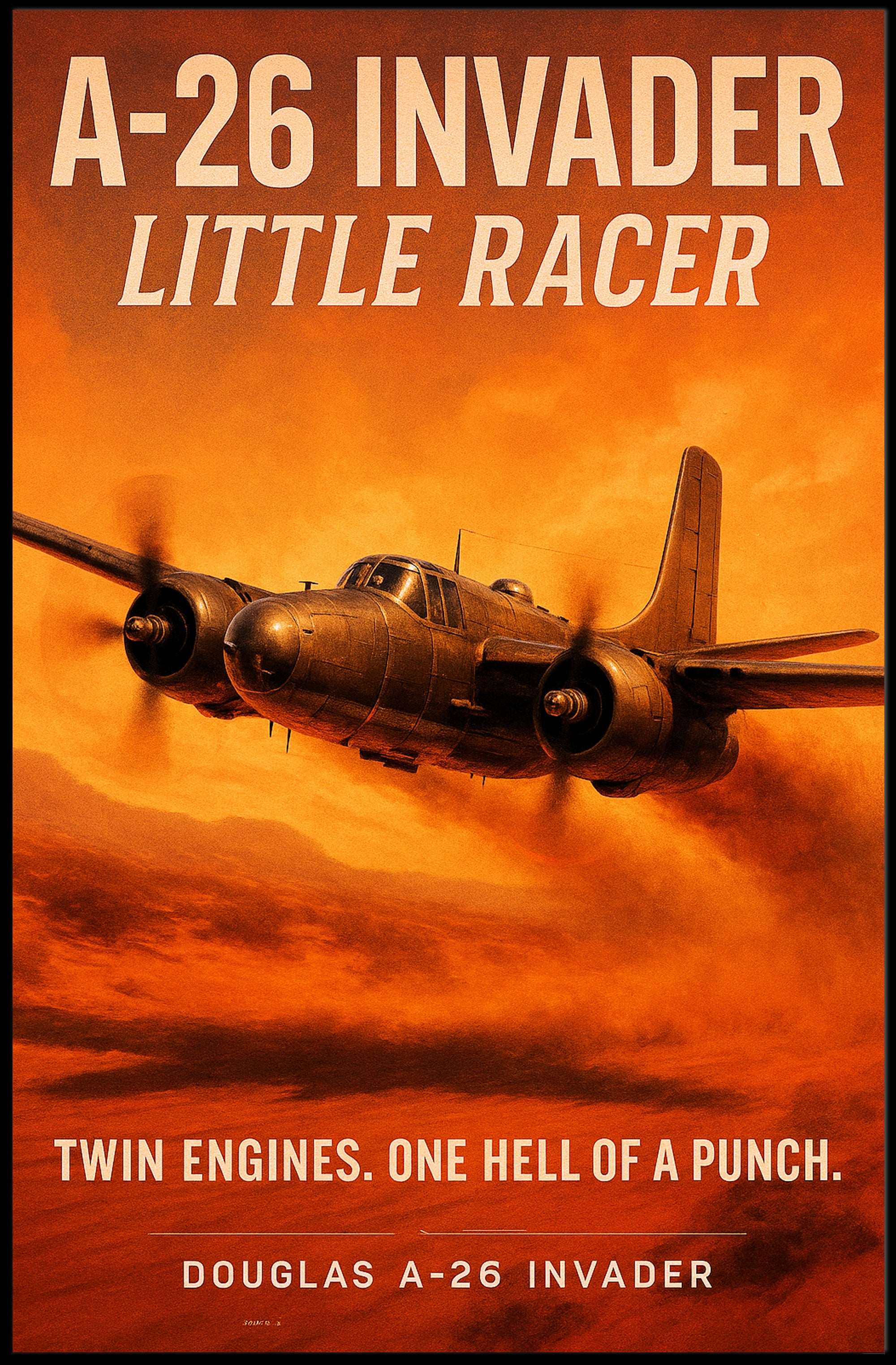 A26 Invader Little Racer Poster PosterGoat