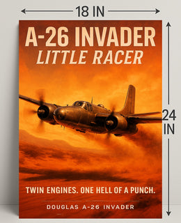 A26 Invader Little Racer Poster PosterGoat
