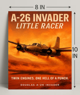 A26 Invader Little Racer Poster PosterGoat