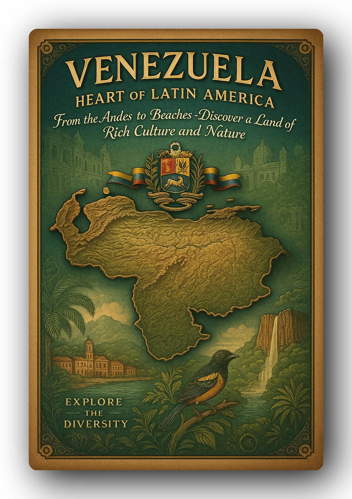 Venezuela Heart Of Latin America Trading Card
