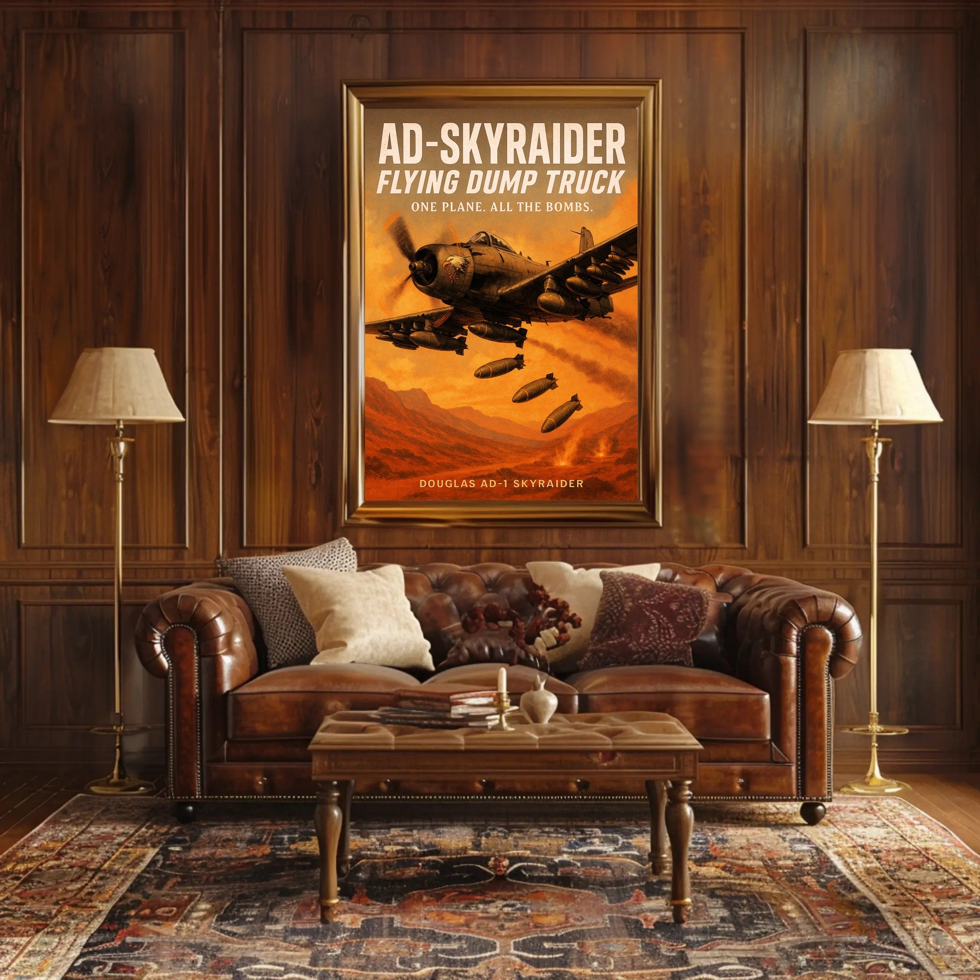 AD-Skyraider - Flying Dump Truck Poster PosterGoat