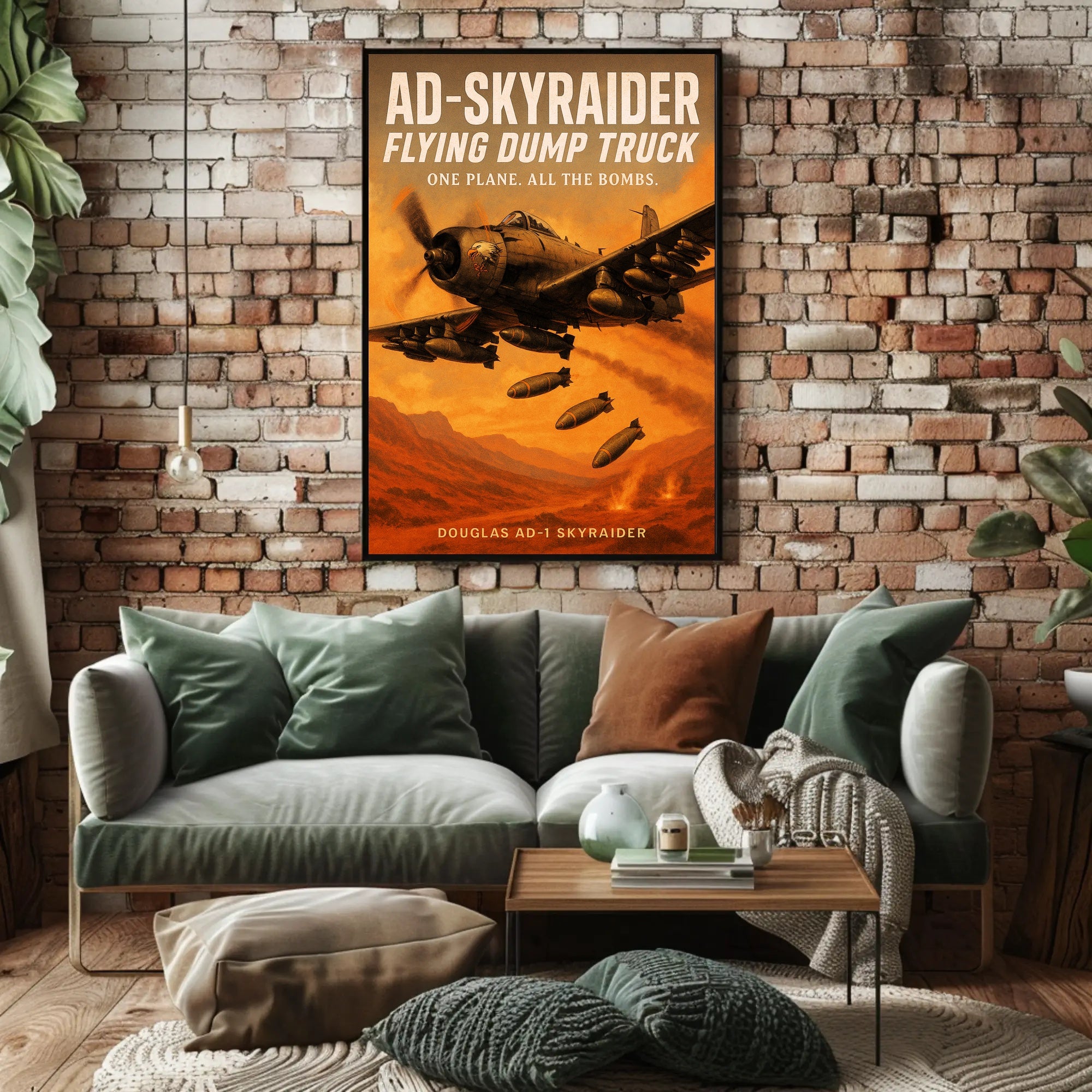 AD-Skyraider - Flying Dump Truck Poster PosterGoat