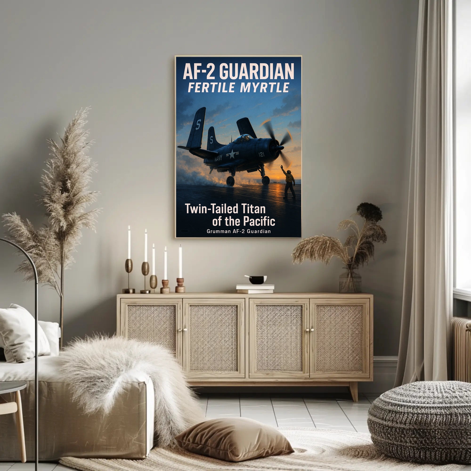 AF-2 Guardian Twin-Tailed Titan of the Pacific Poster PosterGoat