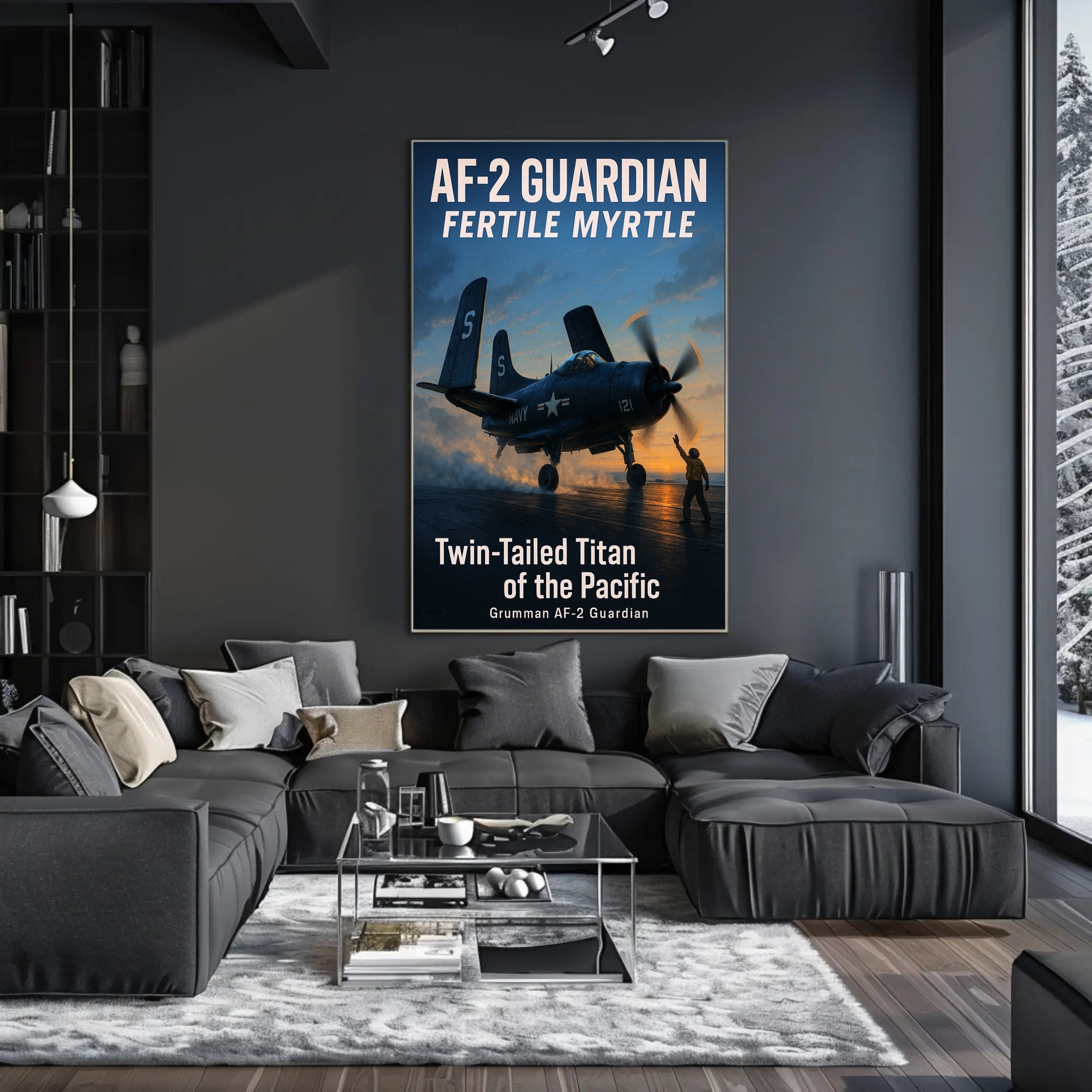 AF-2 Guardian Twin-Tailed Titan of the Pacific Poster PosterGoat