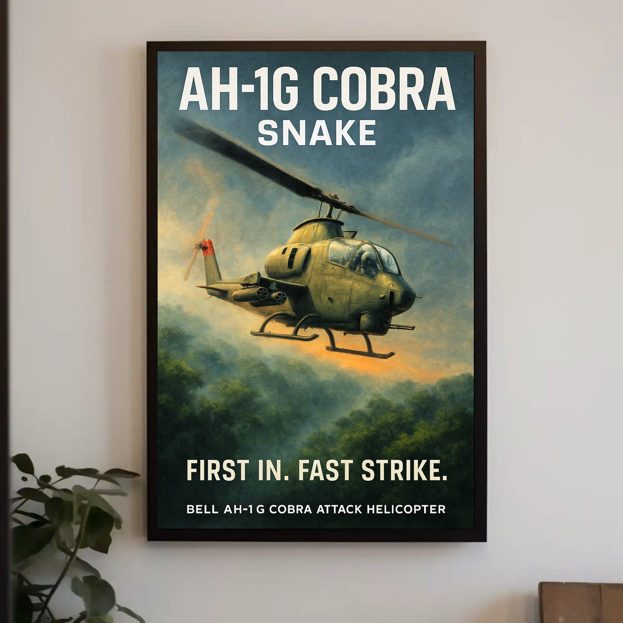 AH-1G Cobra Attack Helicopter Poster PosterGoat