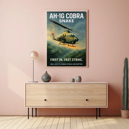 AH-1G Cobra Attack Helicopter Poster PosterGoat