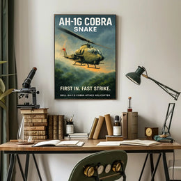 AH-1G Cobra Attack Helicopter Poster PosterGoat