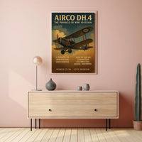 AIRCO DH.4 The Pinnacle of WWI Aviation Poster PosterGoat